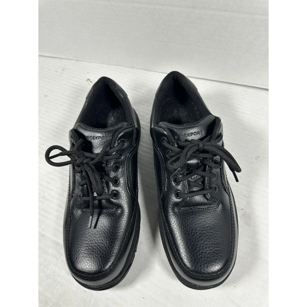 Rockport Mens 8.5 XW Black Leather Walking Shoes Lace Up Padded Collar‎ RP7210 Rockport Mens 8.5 XW Black Leather‎ Walking Shoes Lace Up  main image 4